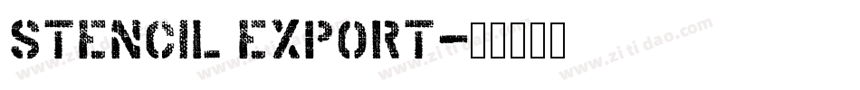 Stencil Export字体转换
